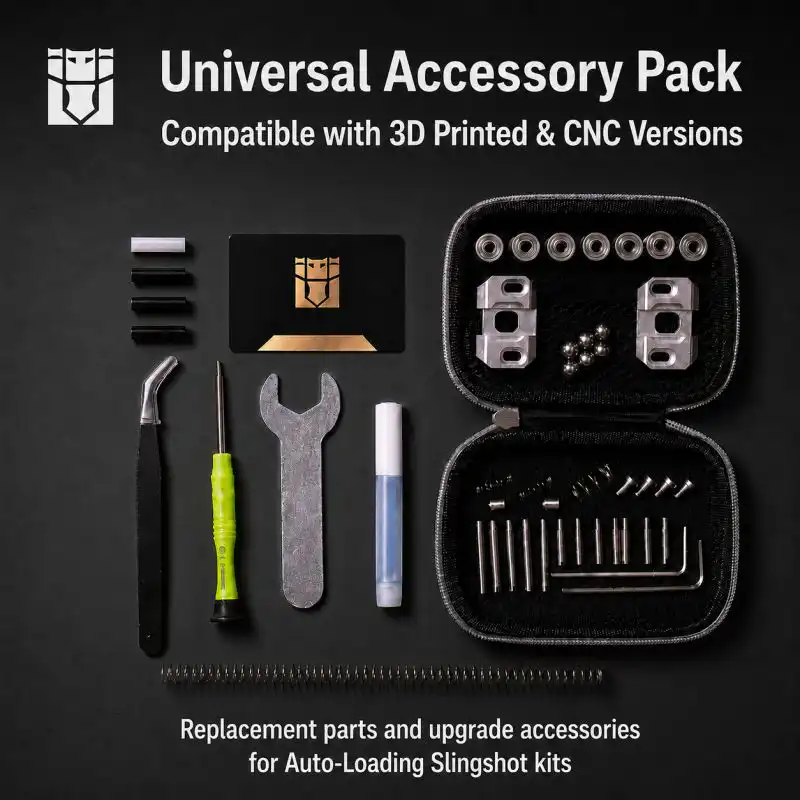 AutoFling universal accessory pack for 3D printed and CNC auto loading slingshot models